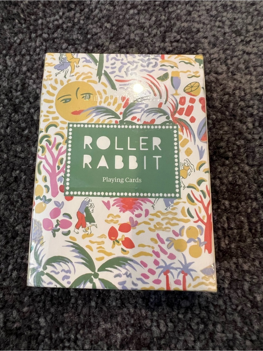 Roller Rabbit Playing Cards Colorful Floral NIP